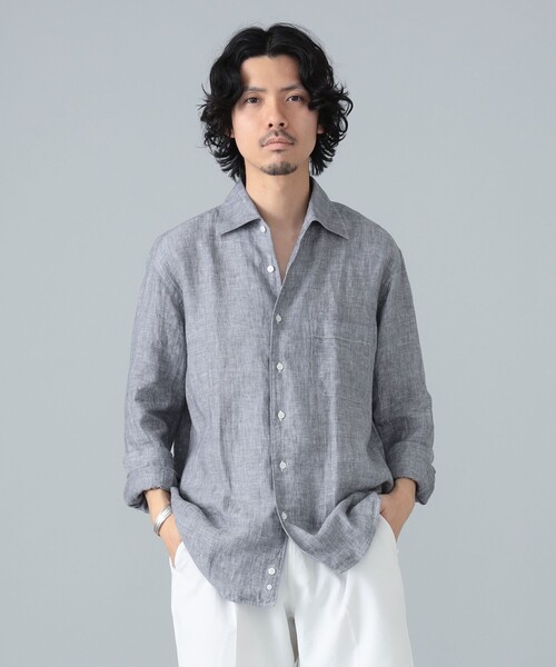 【ビームス別注】ORIAN（オリアン）リネンコットン シャツ Mサイズ 2回着用 ORIAN シャツ 「別注」ORIAN / リネンコットン ワンピースカラー