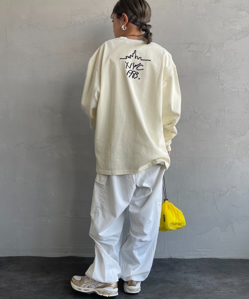 Manhattan Portage マンハッタンポーテージ レディース ショート丈 長袖Tシャツ ワンポイント刺繍 ロンT 長T 送料無料 MP-L161 Manhattan Portage マンハッタンポーテージ レディース ショート