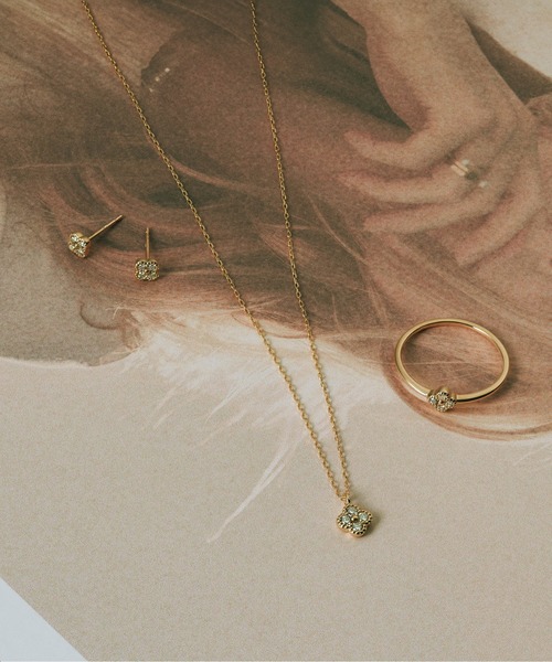 Jewel closet by L&Co. ネックレス K10 ダイヤモンド フラワー