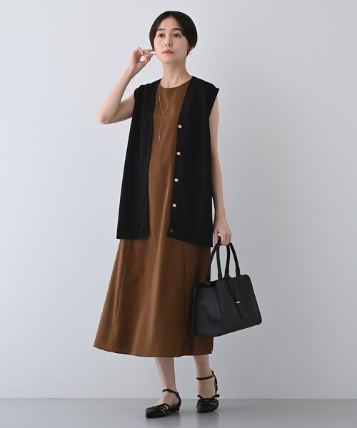 45rpm AI indigo コットン オーガニックベスト カーディガンジレ セール】 【HYBRID LINEN】ニットジャケット （カーディガン
