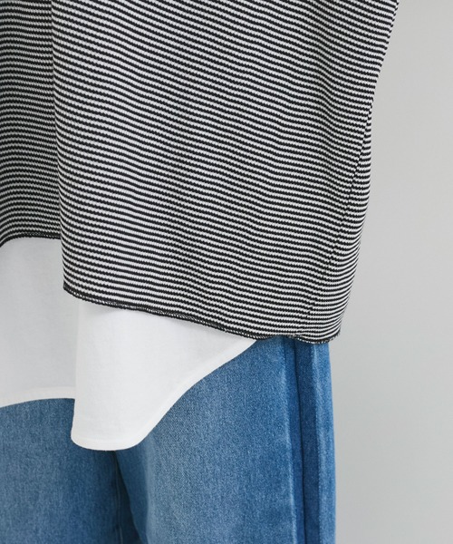 tシャツ 別注「Healthknit/ヘルスニット」2Pレイヤードヘンリープルオーバー レディース Healthknit tシャツ 別注「Healthknit/ヘルスニット」2P