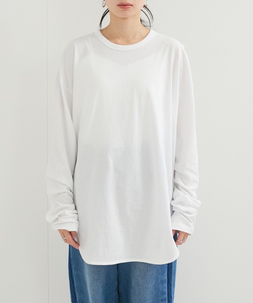 tシャツ 別注「Healthknit/ヘルスニット」2Pレイヤードヘンリープルオーバー レディース Healthknit tシャツ 別注「Healthknit/ヘルスニット」2P