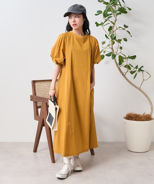 【極美品】THOUSAND MILE パフスリーブワンピース バッグ付き 極美品】THOUSAND MILE パフスリーブワンピース バッグ付き