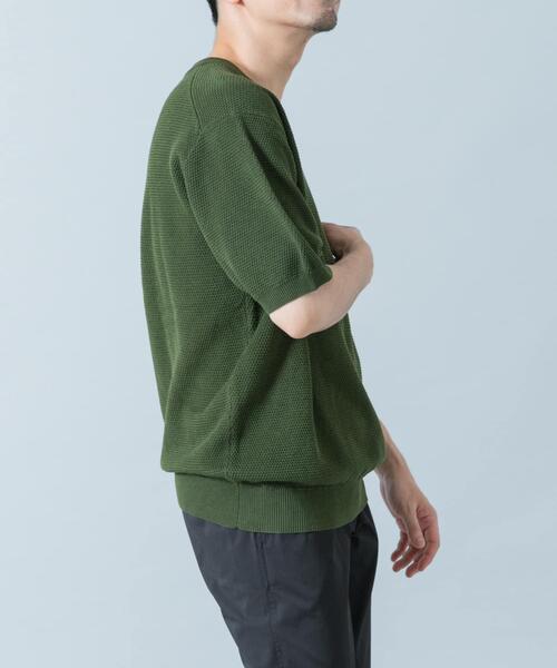 URBAN RESEARCH ROSSO MEN セーター ニット 「WEB限定」変形カノコ半袖