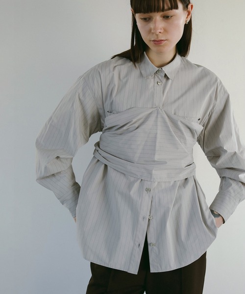 MANOF（マノフ） ブラウス シャツ MULTIWAY SHIRTS レディース