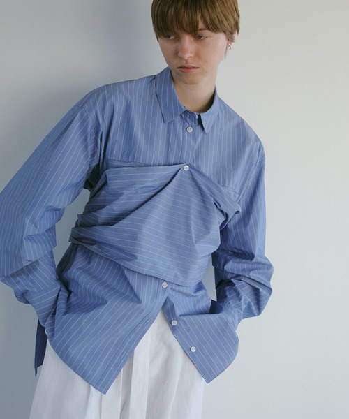 MANOF 完売ブラウス MANOF（マノフ） ブラウス シャツ MULTIWAY SHIRTS レディース