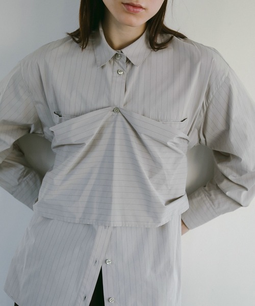 MANOF（マノフ） ブラウス シャツ MULTIWAY SHIRTS レディース