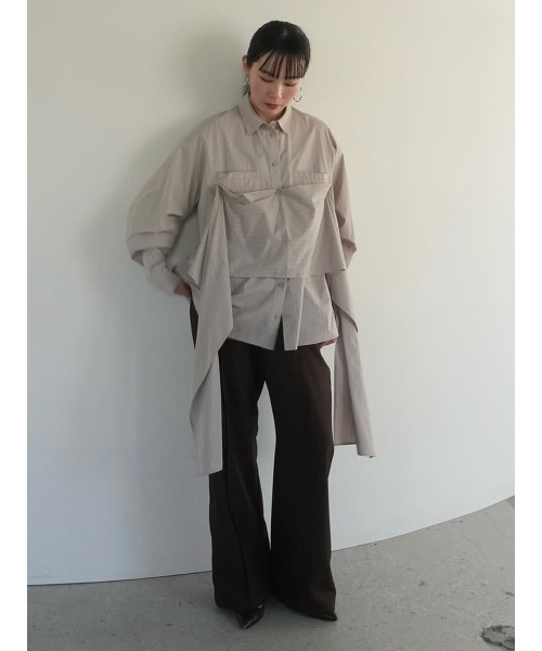 MANOF（マノフ） ブラウス シャツ MULTIWAY SHIRTS レディース