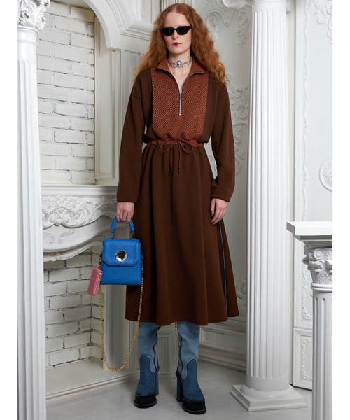 PAMEO POSE（パメオ ポーズ） 長袖ワンピース FREE ブラウン