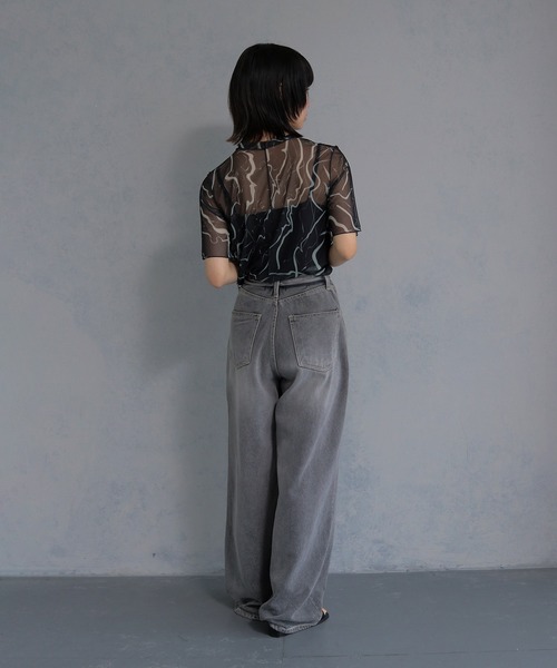 cheriella tシャツ 半袖 「cheriella」マーブルハイネックシアー