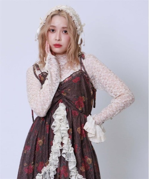 axes femme（アクシーズ ファム） tシャツ プチローズレーストップス