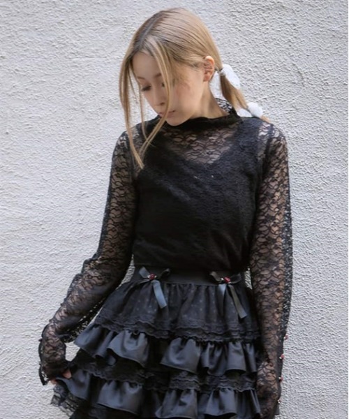 axes femme（アクシーズ ファム） tシャツ プチローズレーストップス