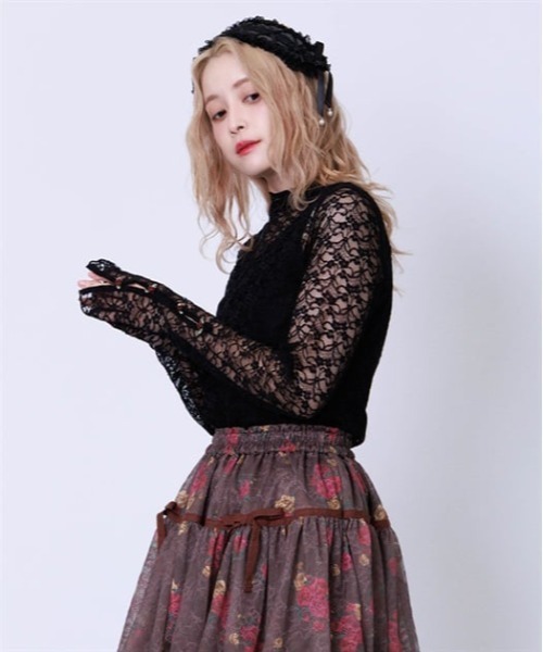 myu：loret（ミュウロレット） tシャツ プチローズレーストップス