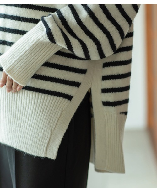 「OPAQUE.CLIP」 タートルネックニット 02 グレー レディース_画像5