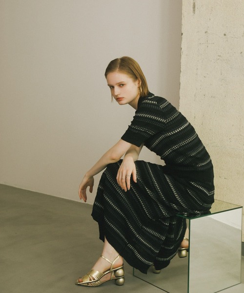 SENSE OF PLACE by URBAN RESEARCH スカート マルチボーダーニット