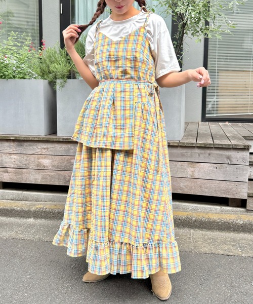 【Hauls】フリルちぇっくリボンわんぴ Hauls（ハウルズ）の「フリルちぇっくリボンわんぴ（ワンピース