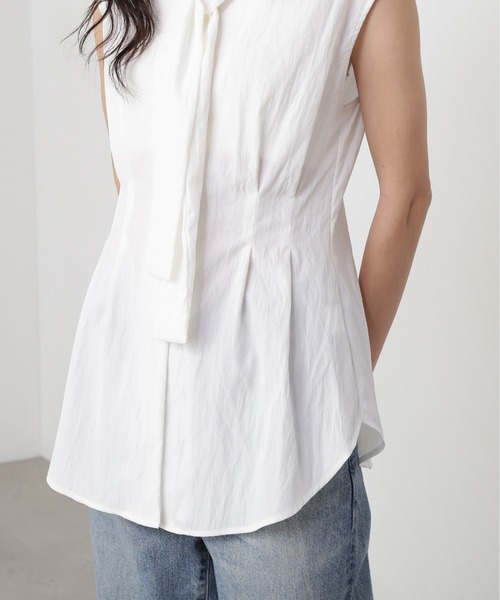 ブラウス シャツ ウエストタックボウタイブラウス レディース N.Natural Beauty Basic ブラウス シャツ ウエストタック