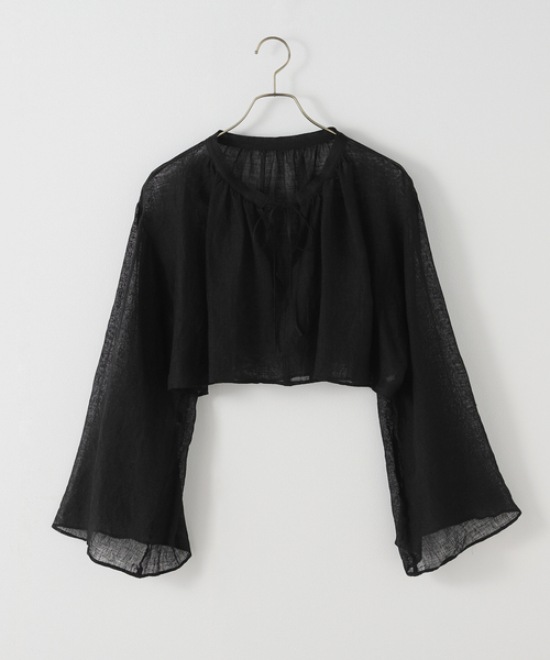 plage ブラウス シャツ linen mesh cape レディース : ZOZOTOWN