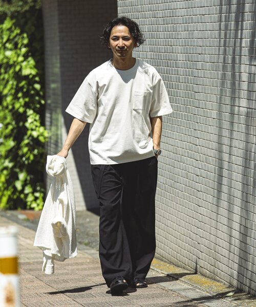 RANDY 20ss 裾メッシュ切り替え ワイドスラックス JIL SANDER(ジルサンダー) ARIZONA S．20 ドローストリング