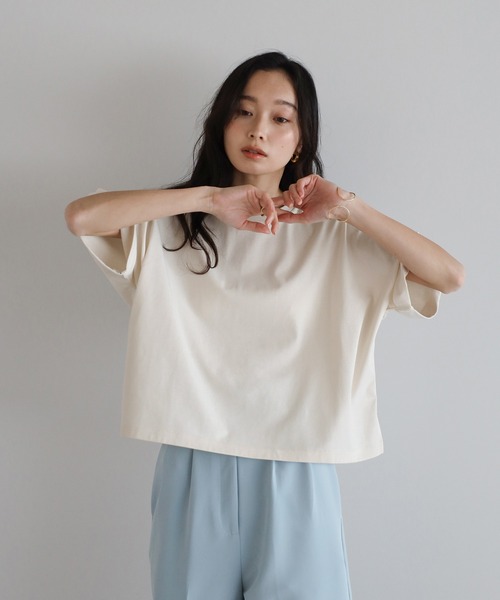tシャツ ロールアップTカットソー「速乾/汗シミ防止」 レディース Bonjour Sagan tシャツ 「汗染み防止」ロールアップスリーブT