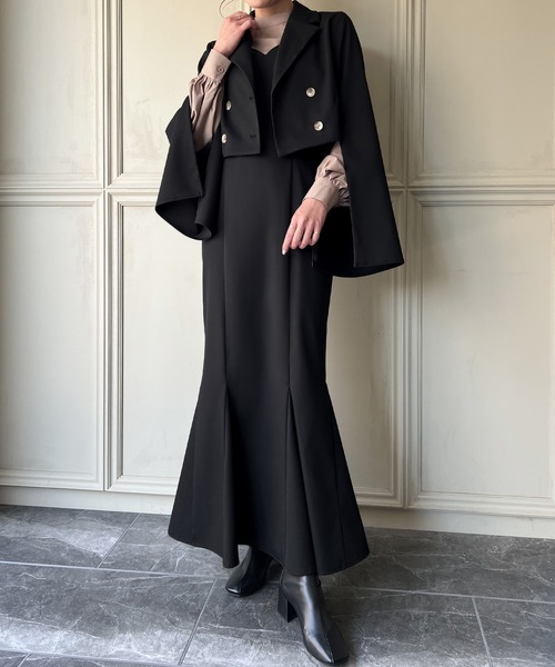 「JUNOAH」 トレンチコート LARGE ブラック レディース