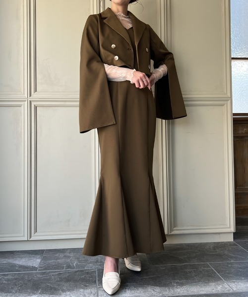 「JUNOAH」 トレンチコート LARGE ブラック レディース