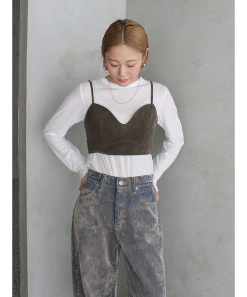 tシャツ ハイツイストシアーロングスリーブTee レディース
