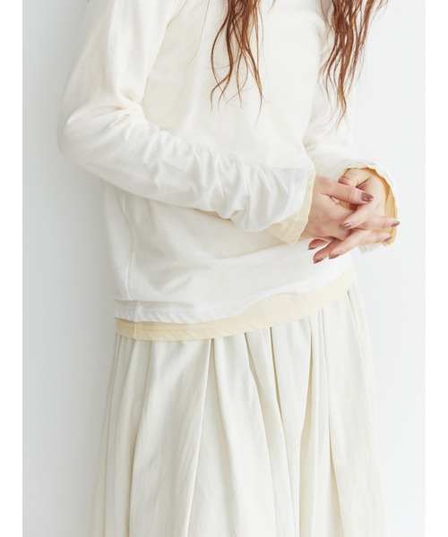 ＼期間限定10%OFF／予約商品/Ungrid アングリッド ハイツイストシアーロングスリーブTee 112552722601 9月末〜10月末入荷予定 ネコポス送料無料 返品不可 期間限定10%OFF】【予約商品】Ungrid アングリッド ハイツイスト