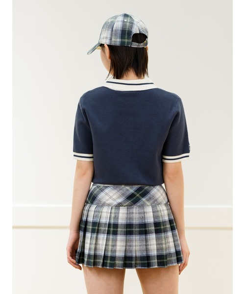 GAP スカート Gap × Malbon コットンリネン プレイド プリーツ