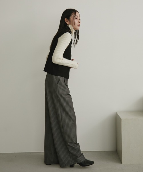 Aunt Marie's（アントマリーズ） ベスト ジレ ノースリーブジップポロ