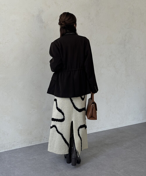 「Thevon」 ニットスカート FREE グレー レディース_画像8