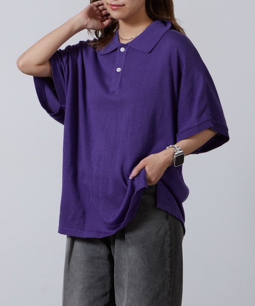 ポロシャツ superNova./スーパーノヴァ Dolman knit polo ポロニット メンズ レディース