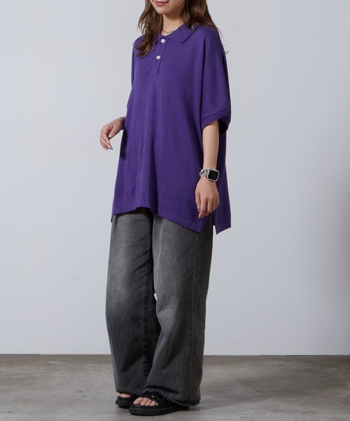 superNova.（スーパーノヴァ） ポロシャツ 半袖 Dolman knit polo