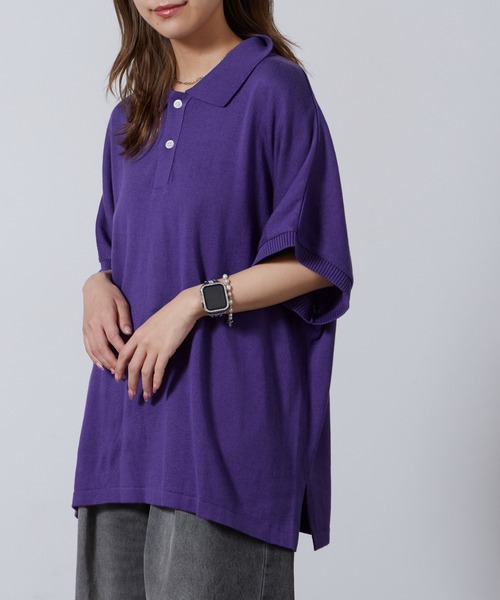 superNova.（スーパーノヴァ） ポロシャツ 半袖 Dolman knit polo