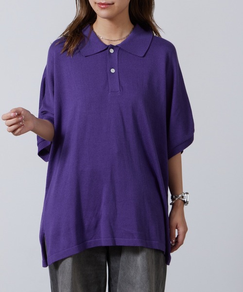 superNova.（スーパーノヴァ） ポロシャツ 半袖 Dolman knit polo