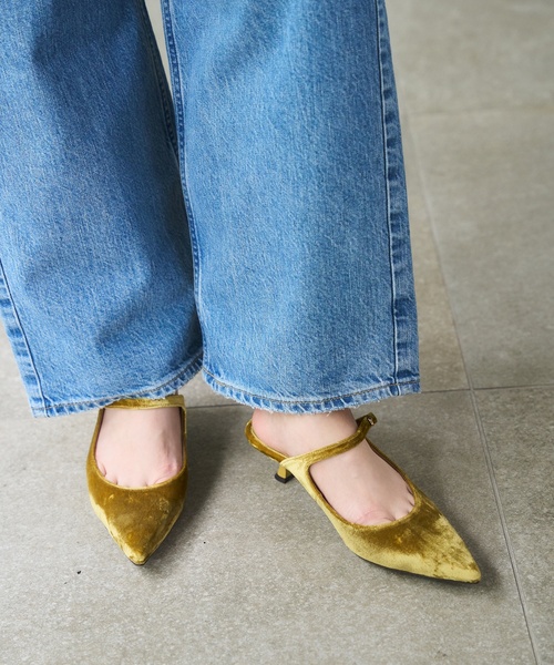 LE TALON パンプス 4.5cmポインテッドストラップミュール