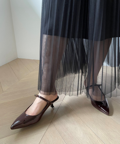 LE TALON パンプス 4.5cmポインテッドストラップミュール