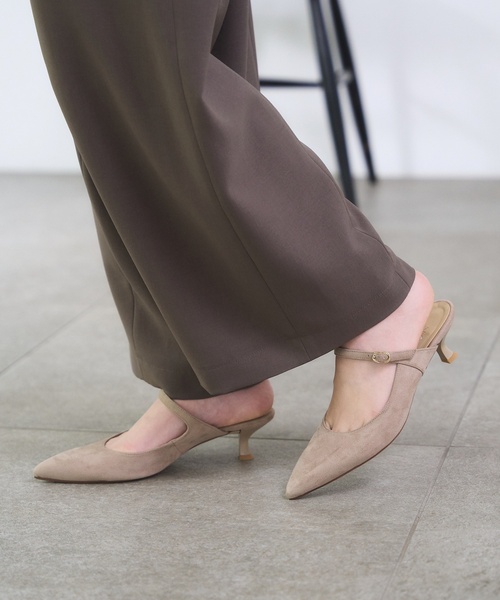 LE TALON パンプス 4.5cmポインテッドストラップミュール