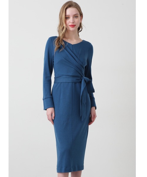 Pinky&Dianneワンピース38 PINKY&DIANNE（ピンキー アンド ダイアン） 7分袖ワンピース 36 レッド