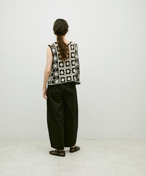 ベスト ジレ Crochet daisy vest / クロシェ編みデイジーベスト