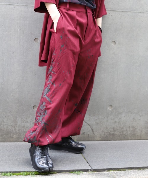 パンツ ren REZEN パンツ 愛サイドプリントパンツ メンズ : ZOZOTOWN Yahoo