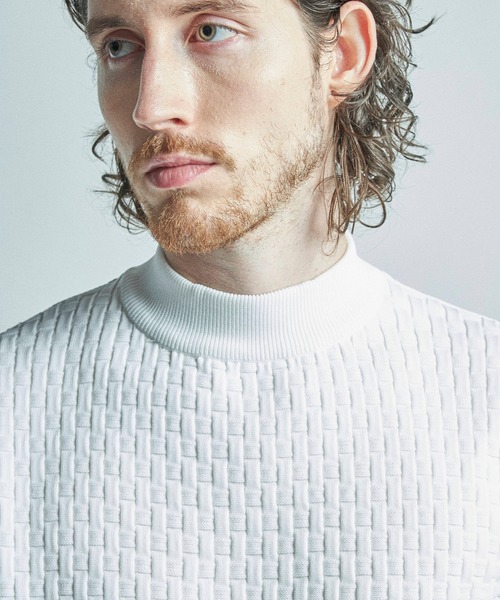 MEN'S BIGI（メンズビギ） tシャツ ニットコンビ モックネック長袖T