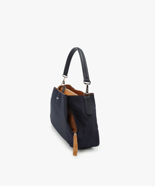 【美品】agnes b. 2wayショルダーバッグ ナイロン ネイビー レッド agnes b.（アニエスベー） ショルダーバッグ バッグ ナイロン 2way