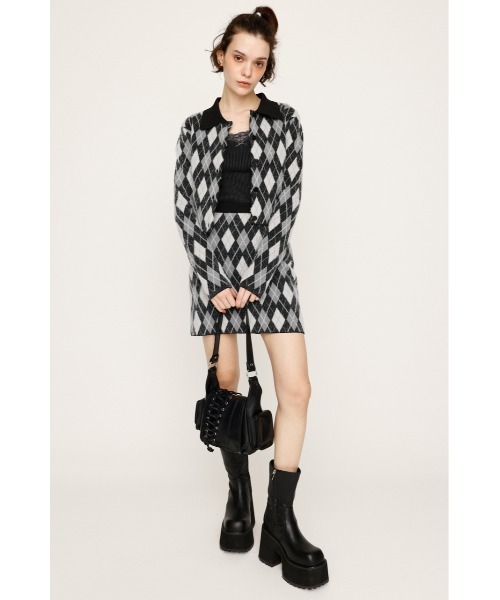 SLY ポロシャツ ポロ 「2025AW」ARGYLE CHECK HG POLO SH