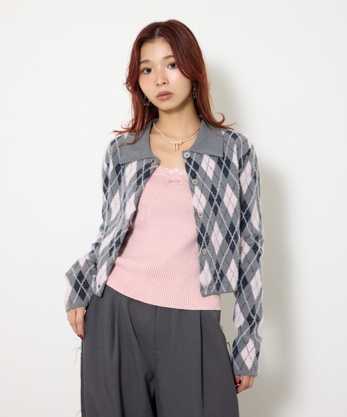 SLY ポロシャツ ポロ 「2025AW」ARGYLE CHECK HG POLO SH
