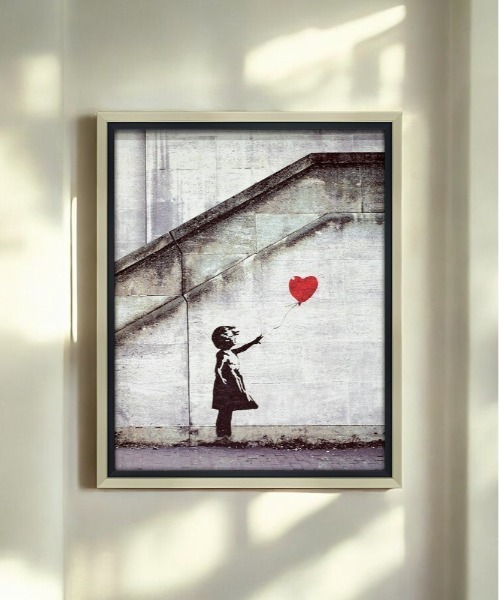 No.292フレーム付きキャンバスアート　ブランドアートポスター　バンクシー Amazon｜Banksy キャンバスウォールアート クラシックストリート