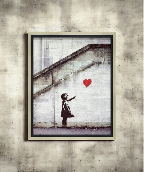 バンクシー BANKSY ポスター バルーン オリジナル　限定 COA 付き Amazon.co.jp: バンクシー BANKSY Girl-With-Balloon 風船と少女