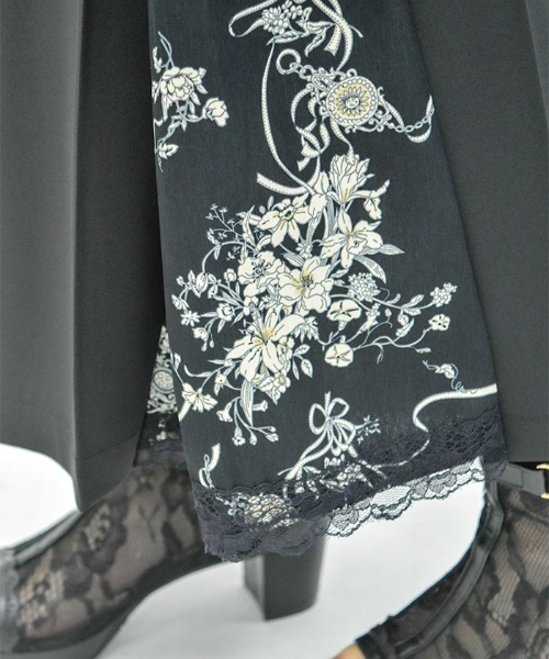 axes femme（アクシーズ ファム） パンツ オーナメント柄切替ワイド