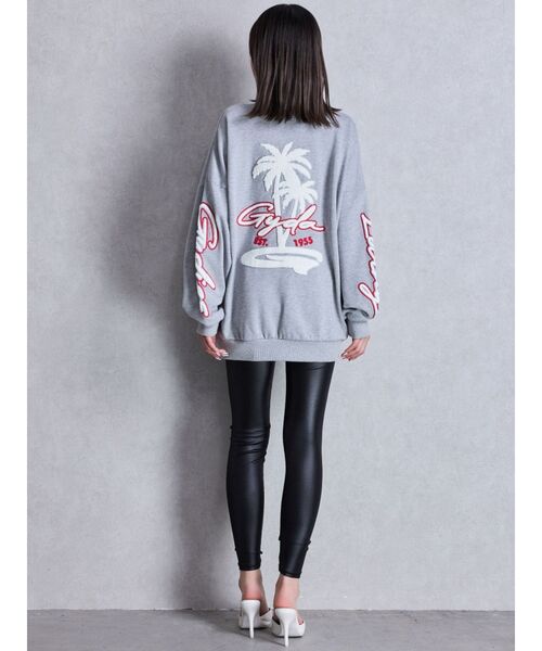 トレーナー スウェット palm tree Gydies Lovingサガラスウェットトップス レディース palm tree Gydies Lovingサガラスウェットトップス[品番