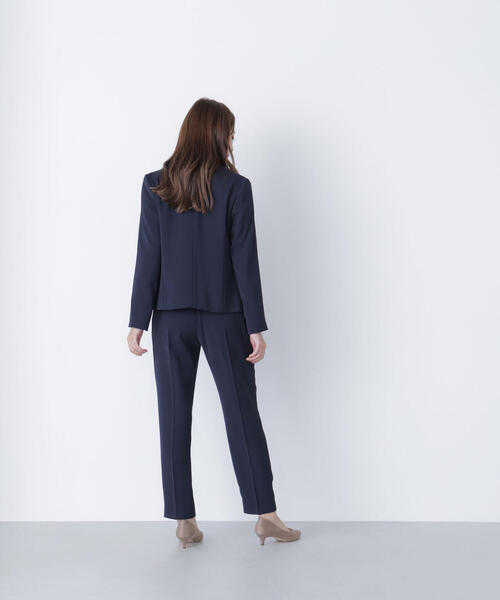 【美品】ナチュラルビューティーベーシック　セットアップ　パンツ　ネイビー　M NATURAL BEAUTY BASIC（ナチュラルビューティーベーシック